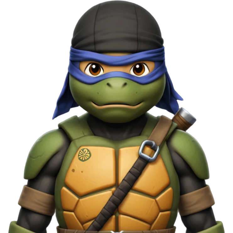 Teenage Mutant Ninja Turtles dressed in black ninja attire emoji