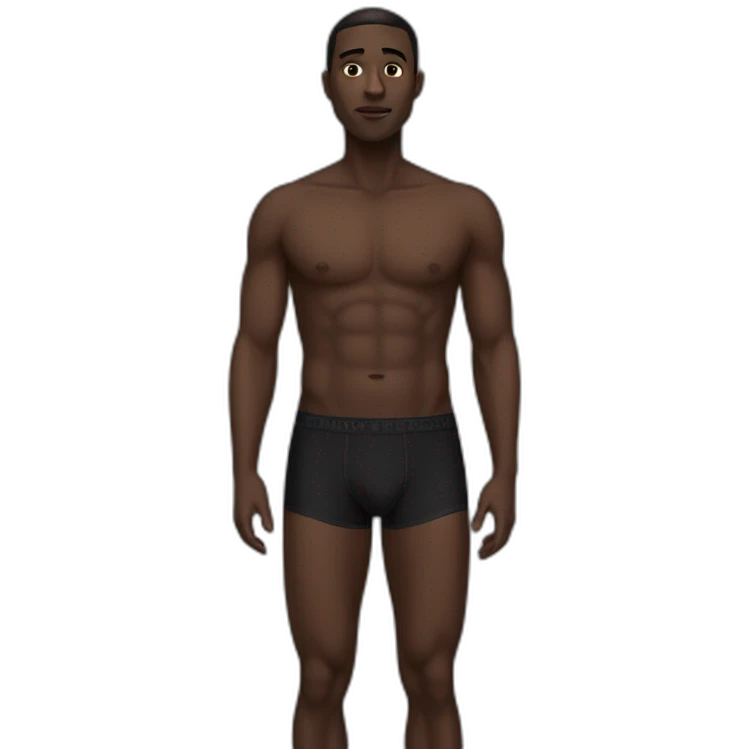 black-man-black-underwear emoji