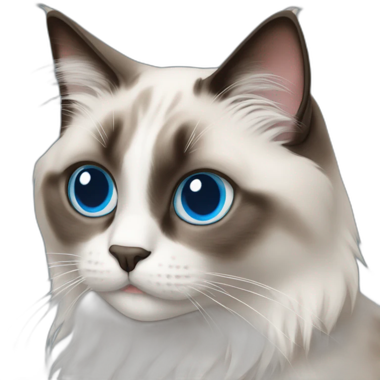 ragdoll cat with blue eyes emoji
