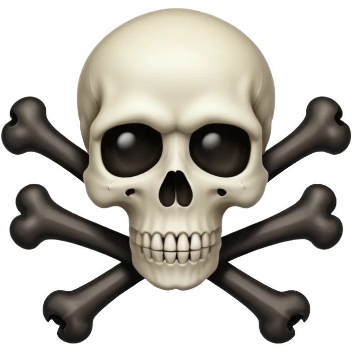 a poisonous cloud of gas, dark swamp color, with an image of a skull and two crossed bones behind the skull emoji