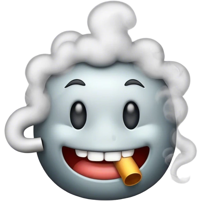 Smoke with no teeth emoji