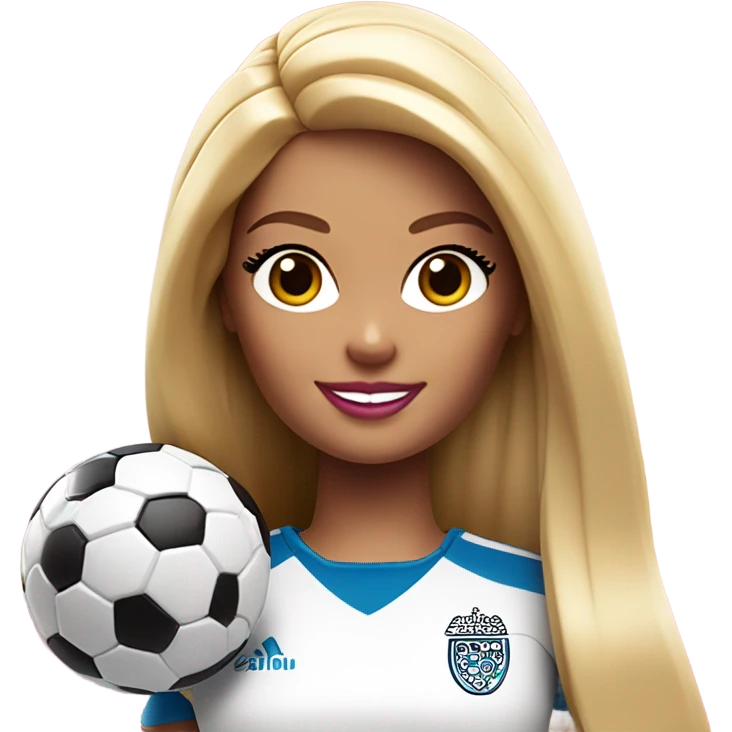 Soccer player Barbie tiara  emoji