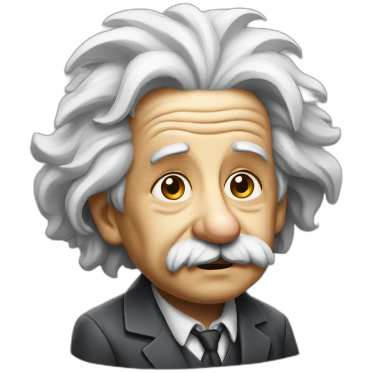 Einstein is sad emoji