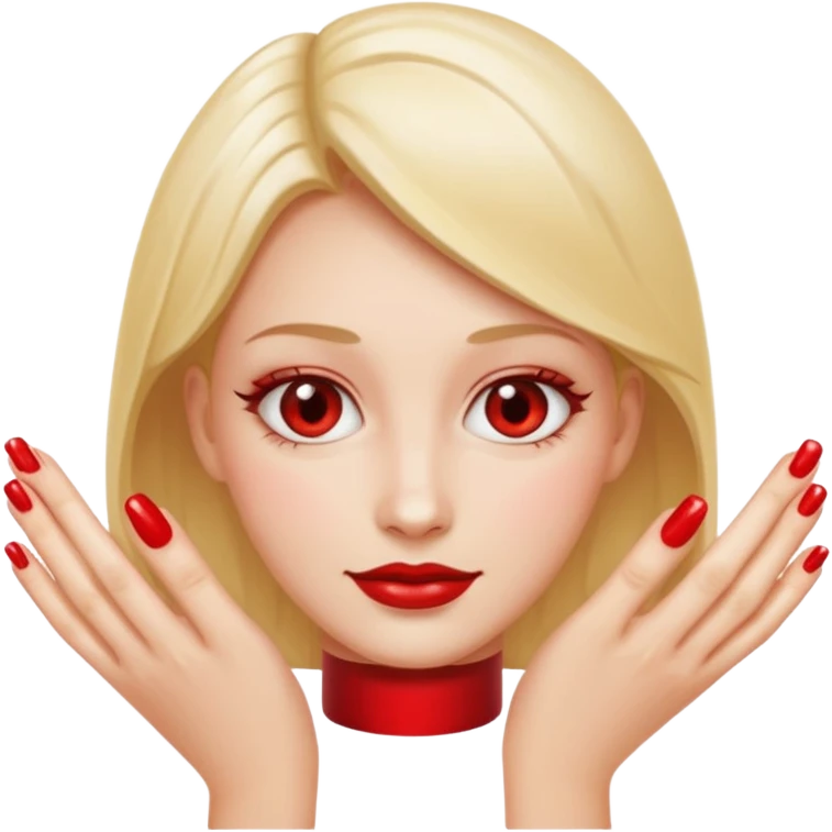 red manucure emoji