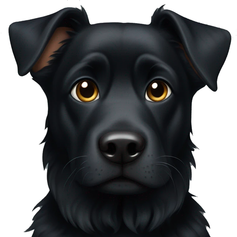 Total Black dog Bonni emoji