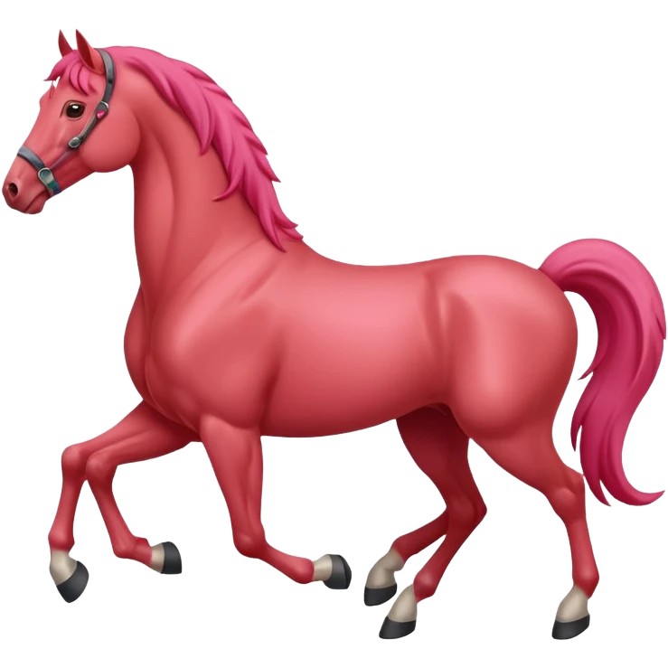 pinkred horse emoji