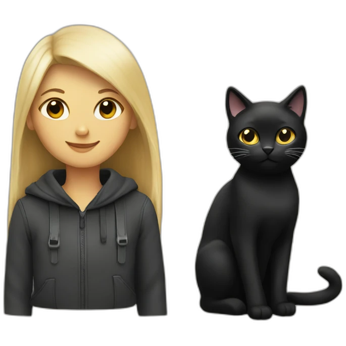 Site and black cat emoji