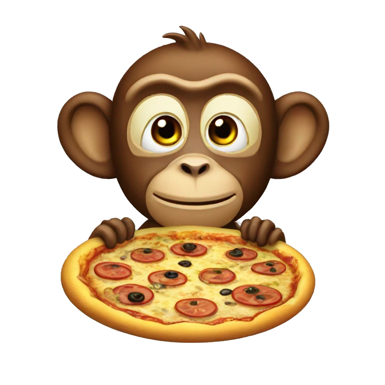 Monkey banana pizza emoji