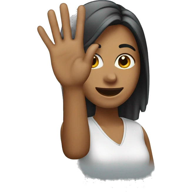 Woman waving emoji