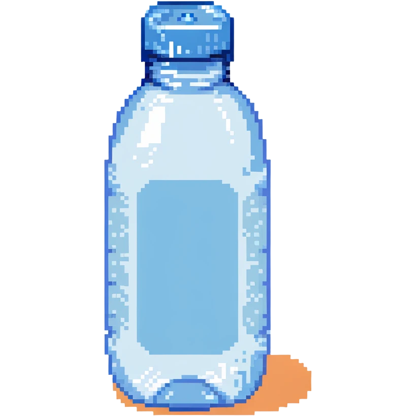 water bottle with blue cap emoji