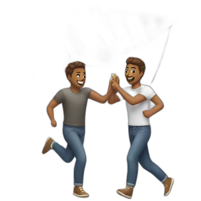 Gay couple flying a kite  emoji