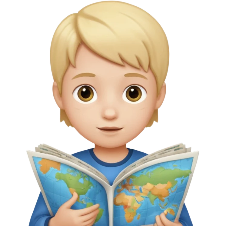 child Holding Maps emoji