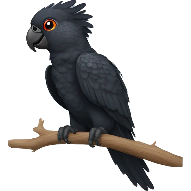 a red tailed black cockatoo emoji