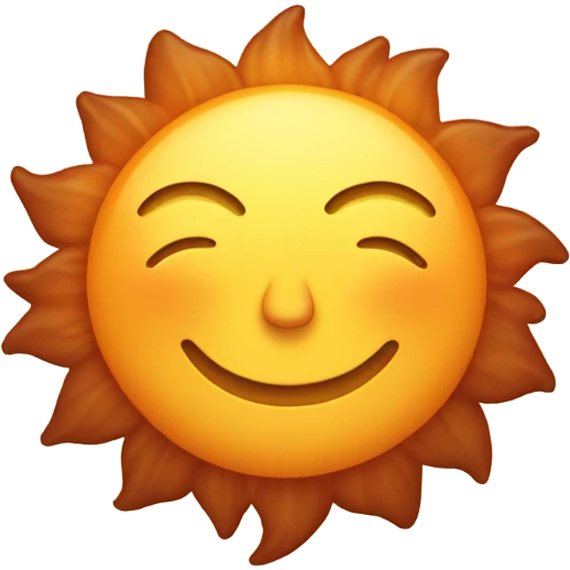 brown sun emoji