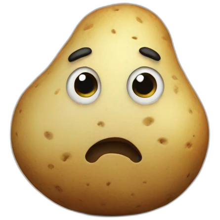 Shy-potato emoji