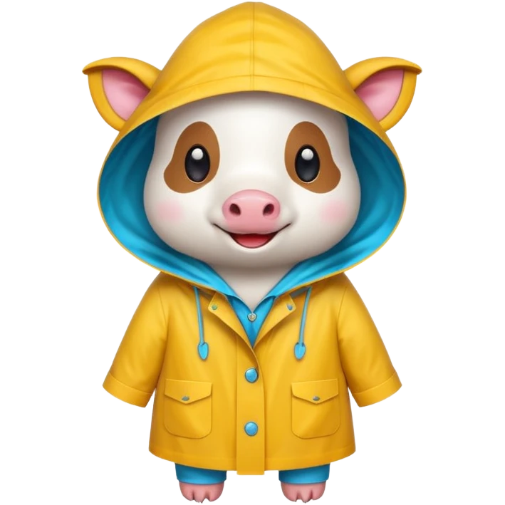 Raincoat Farm Animal emoji