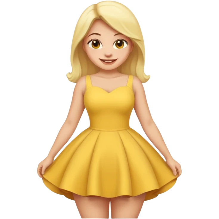 naked girl with a very massive butt with yellow skin tone and a bigger butt emoji
