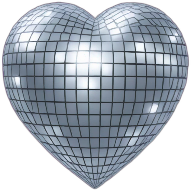 Discoball heart emoji