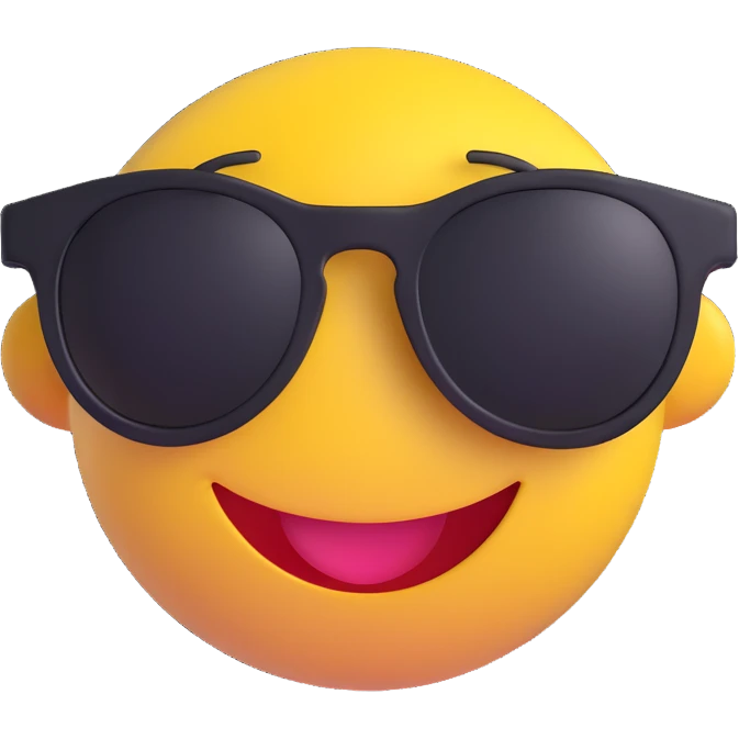 cool smiley with sunglasses emoji