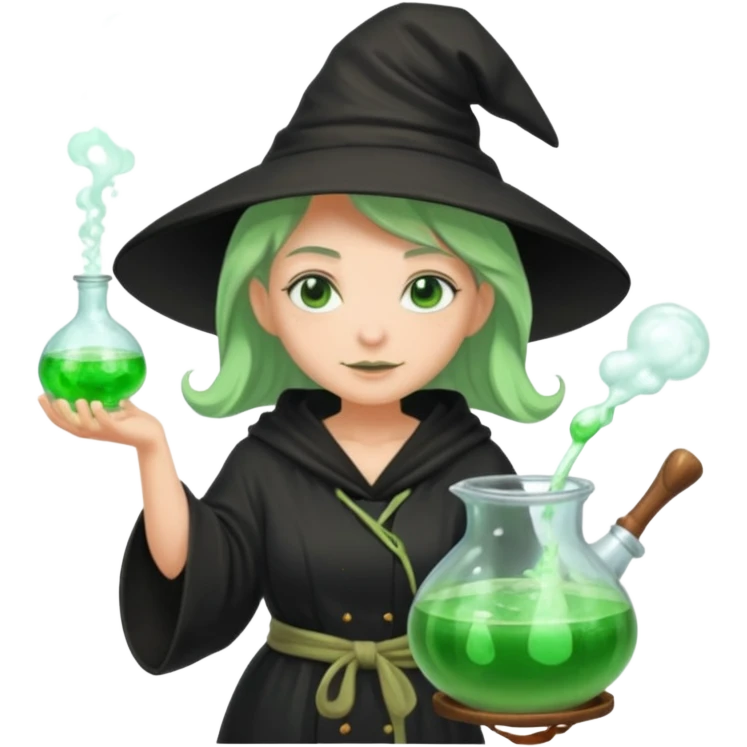 green witch cooking potion emoji