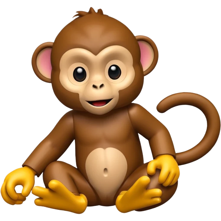 Monkey with lego emoji