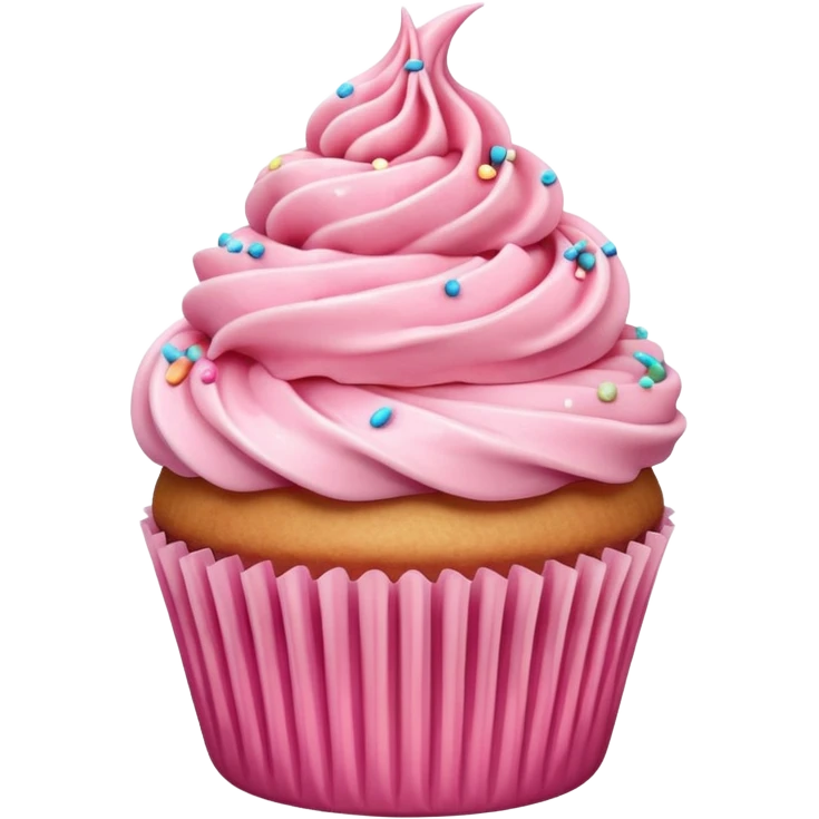 Cupcake with pink icing emoji