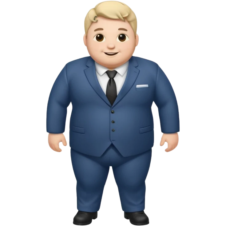 Man in a suit with bdsm gear, chubby white guy emoji