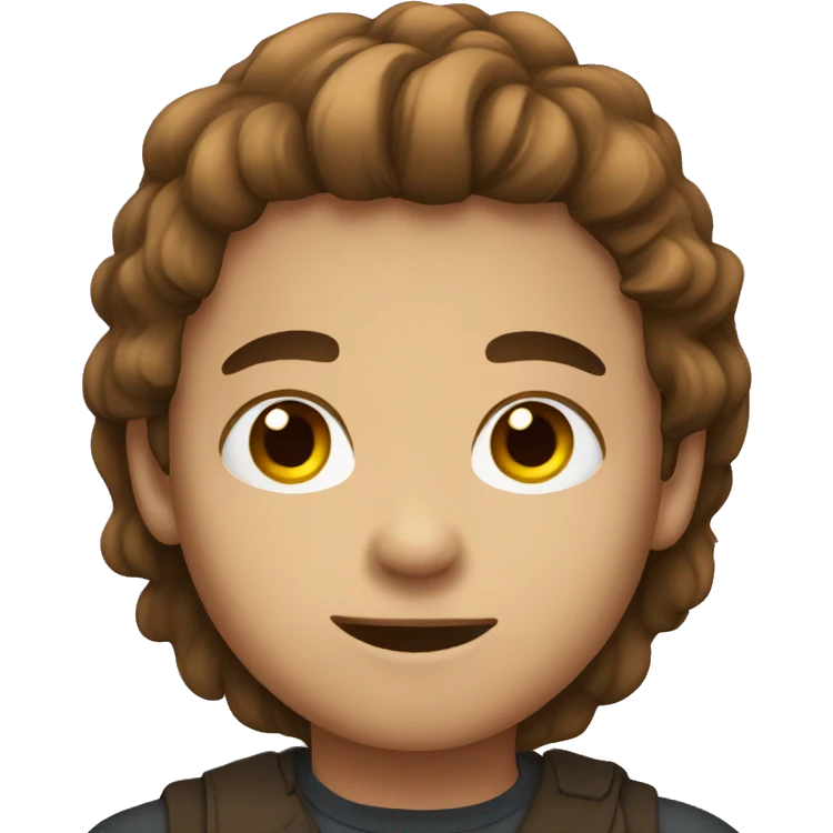 boy long brown hair  emoji