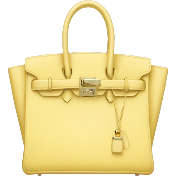 Light yellow birkin bag  emoji