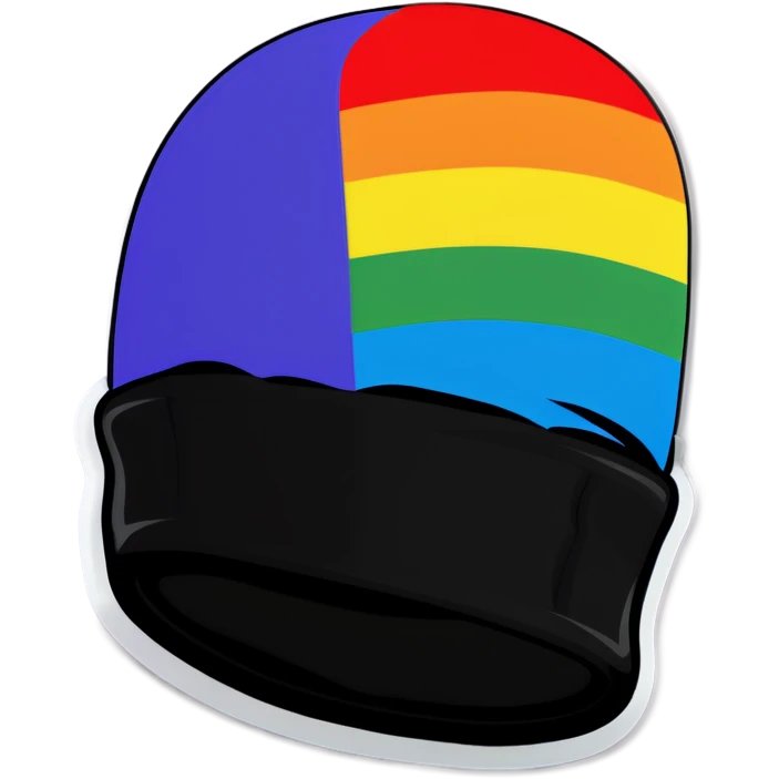 Pride flag beanie emoji