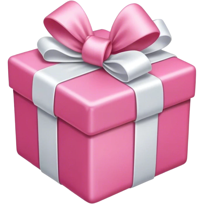 pink gift with white bow emoji