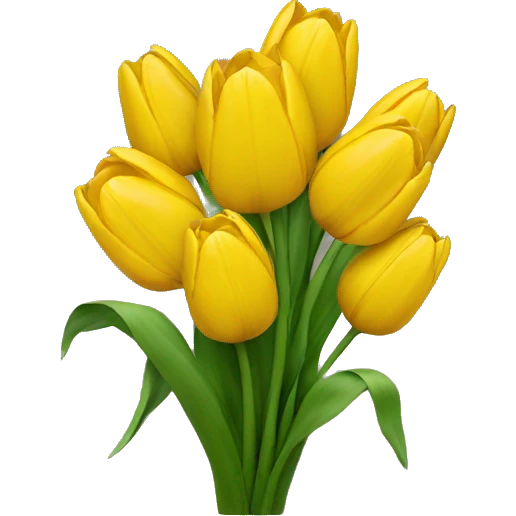 Yellow tulip bouquet  emoji