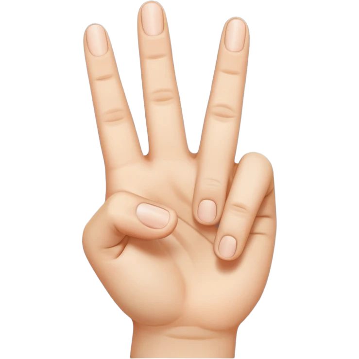 A hand that raises its first three fingers  emoji