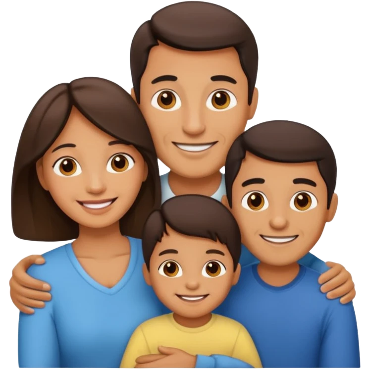 happy famly: mother, father and child emoji