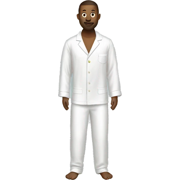 White silk pajamas  emoji