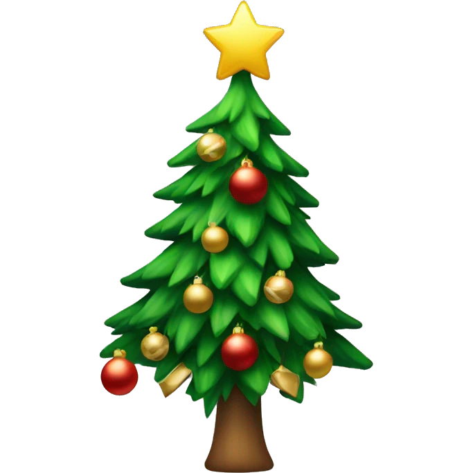 Christmas tree with ornaments  emoji