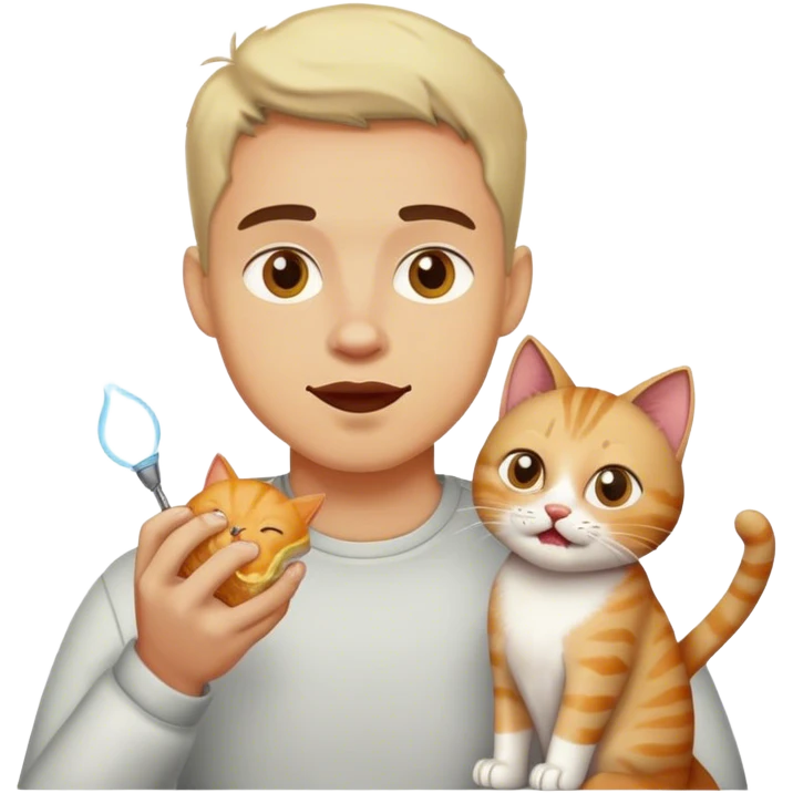 Man eating cat emoji