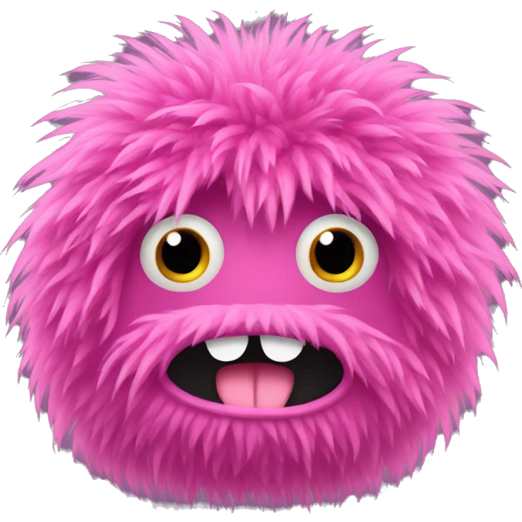 pink hairy monster emoji