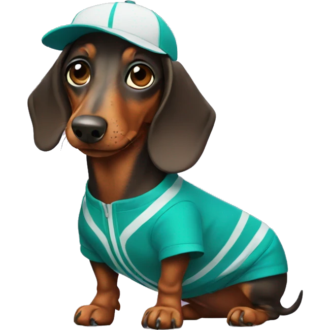 Dachshund wearing Tennis Outfit  emoji