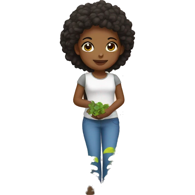 Girls grow plants emoji