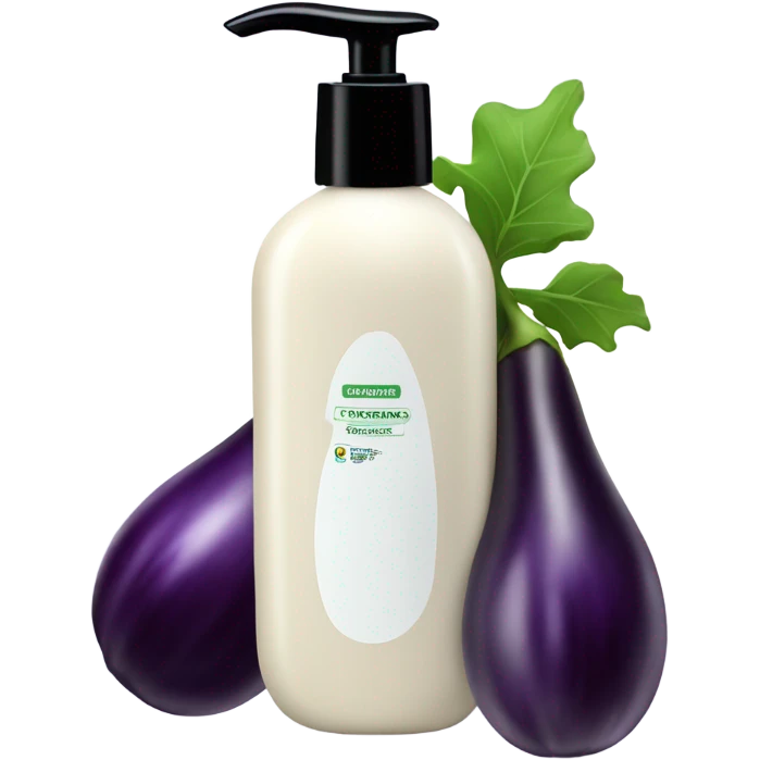Lotion and eggplant emoji