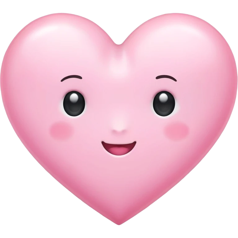 Cute pastel pink heart emoji