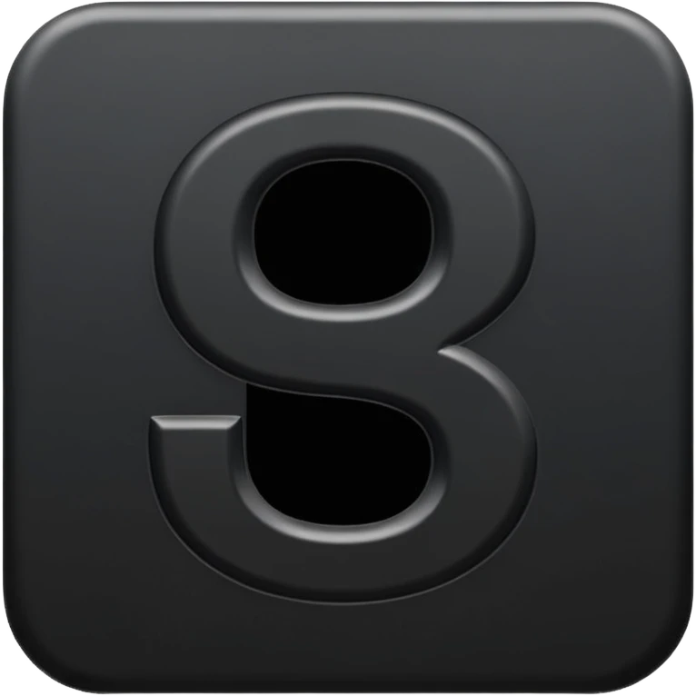 Minimal emoji, number 8 made of solid matte black metal, thick symmetrical form, subtle metal texture, deep shadows, no glow, no neon, flat emoji design, centered, transparent background emoji