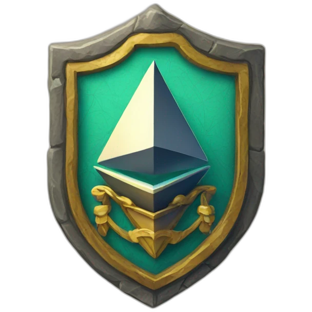 ethereum in the middle of a coat of arms emoji