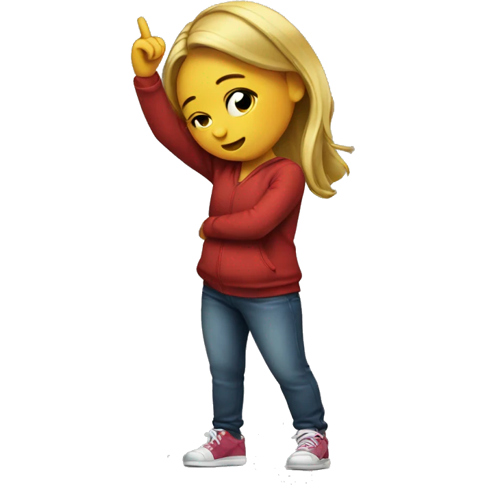 girl dabbing emoji