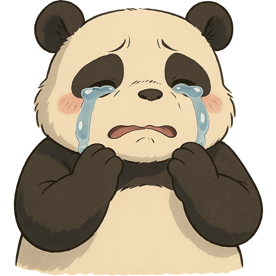 crying panda emoji