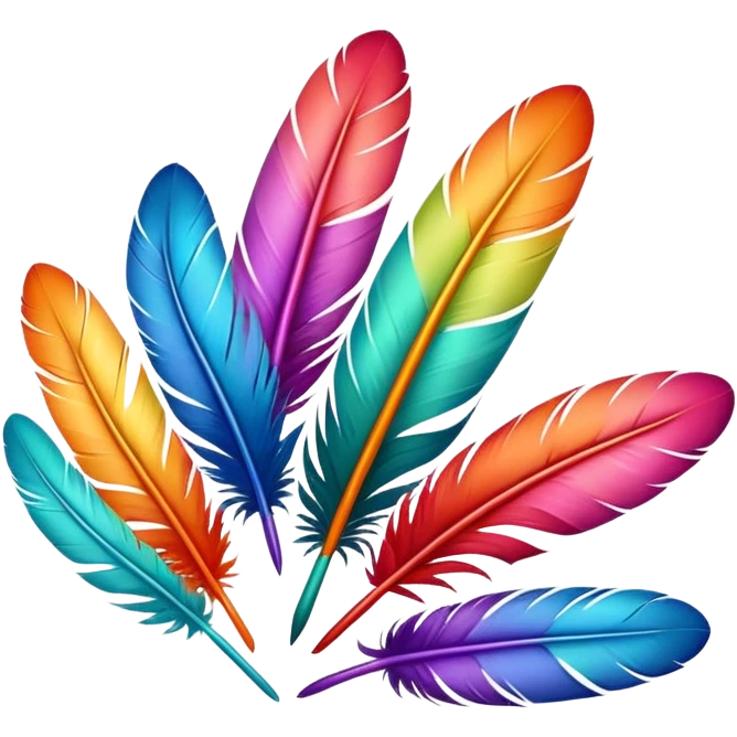 Cute feathers emoji