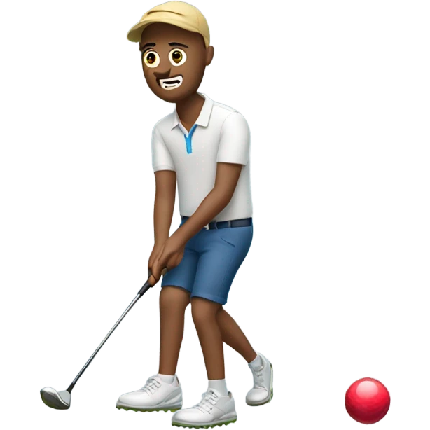 Steve playing golf emoji