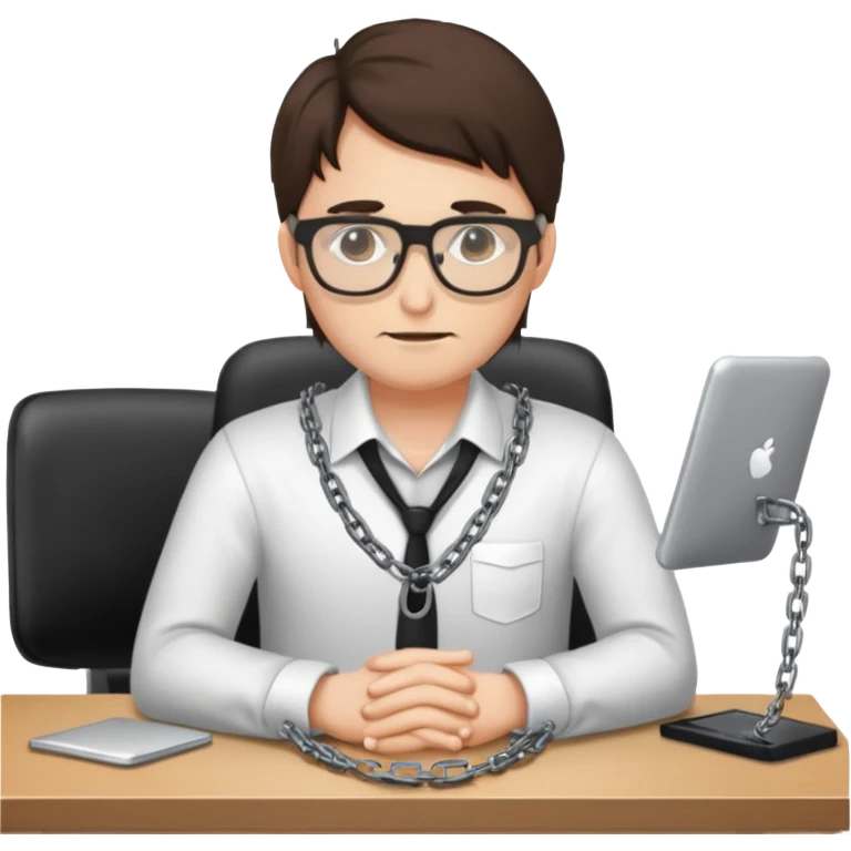 Developer chained to desk emoji