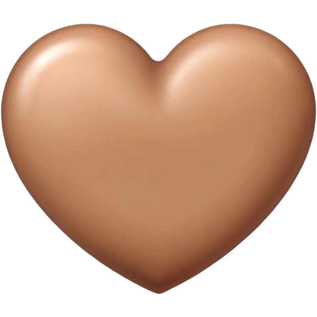 Brown pastel heart emoji